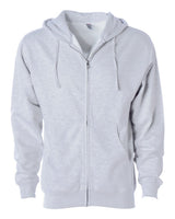 Independent Trading Co. Unisex Midweight Full-Zip Hooded Sweatshirt. SS4500Z - Ash Heather