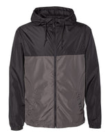 Independent Trading Co. Men's Lightweight Windbreaker Full-Zip Jacket. EXP54LWZ - Black/ Graphite