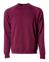 Independent Trading Co. Unisex Special Blend Raglan Crewneck Sweatshirt. PRM30SBC - Maroon
