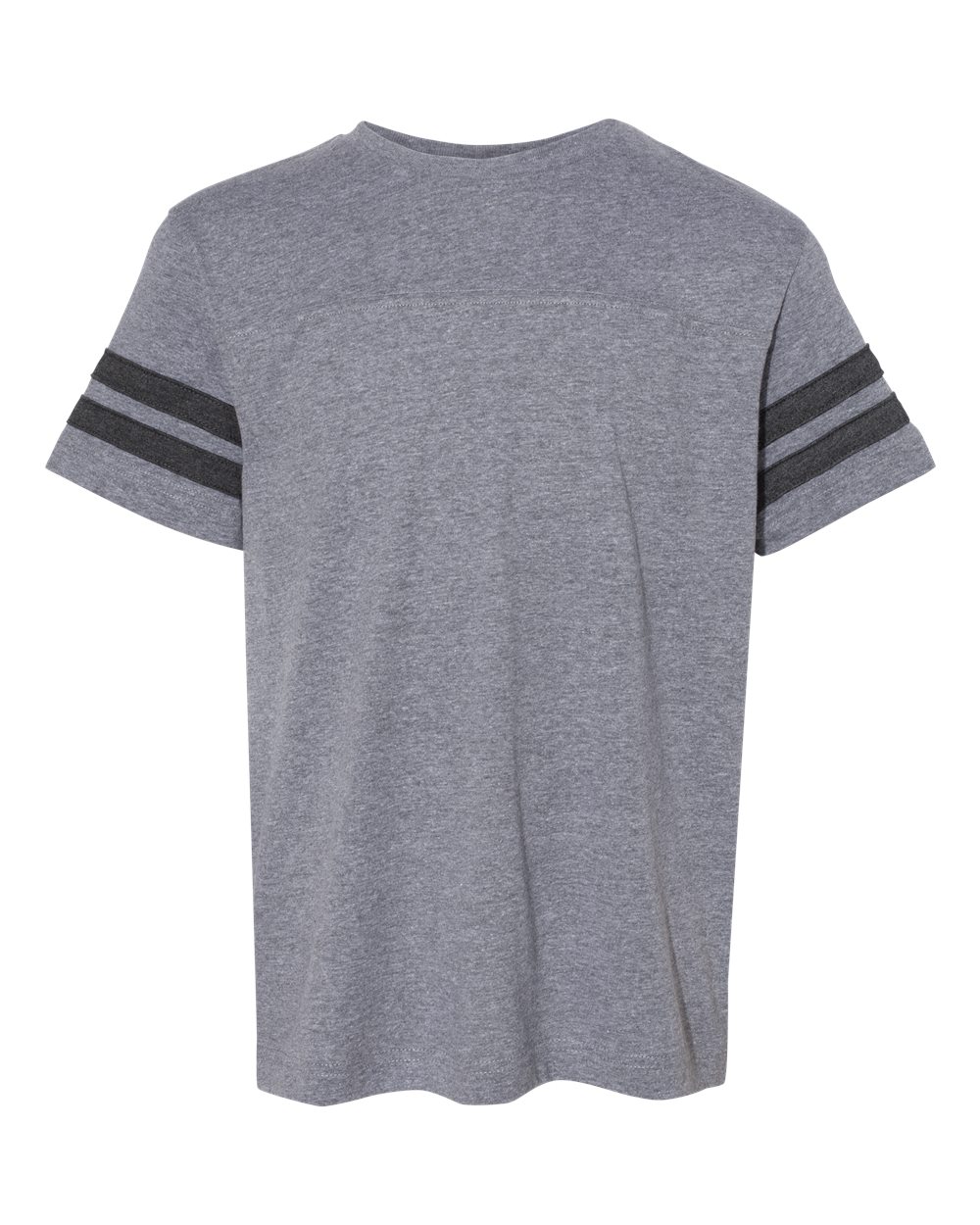 LAT Youth Football Fine Jersey Tee. 6137 - Granite Heather/ Vintage Smoke