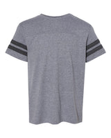 LAT Youth Football Fine Jersey Tee. 6137 - Granite Heather/ Vintage Smoke