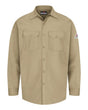 Bulwark Men's Tall Flame Resistant Excel Work Shirt. SEW2T - Khaki