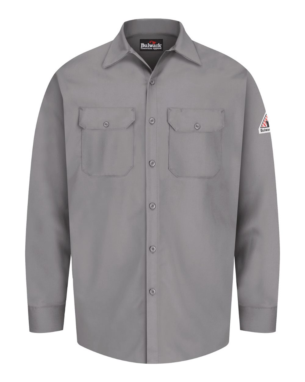 Bulwark Men's Tall Flame Resistant Excel Work Shirt. SEW2T - Silver Grey