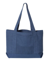 Liberty Bags Seaside Cotton Pigment Dyed Resort Tote. 8870 - Washed Navy