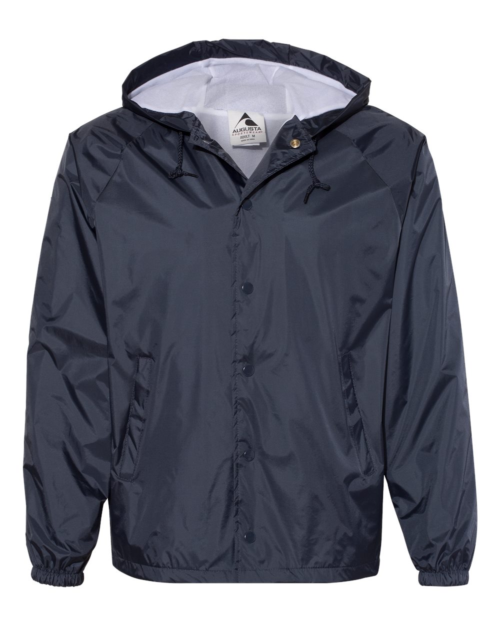 Augusta Sportswear Unisex Hooded Coach's Jacket. 3102 - Navy