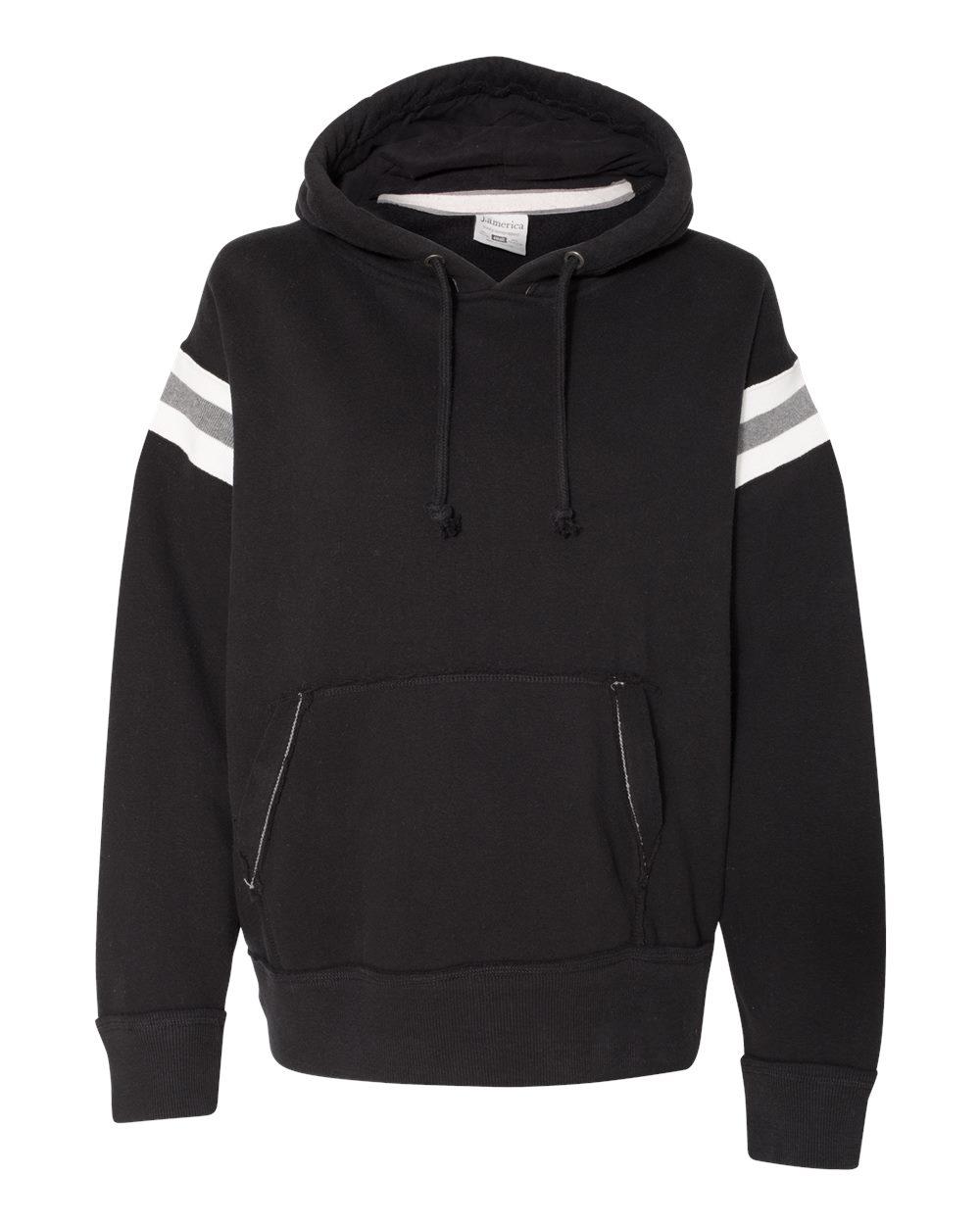 J. America Men's Vintage Athletic Hooded Sweatshirt. 8847 - Black