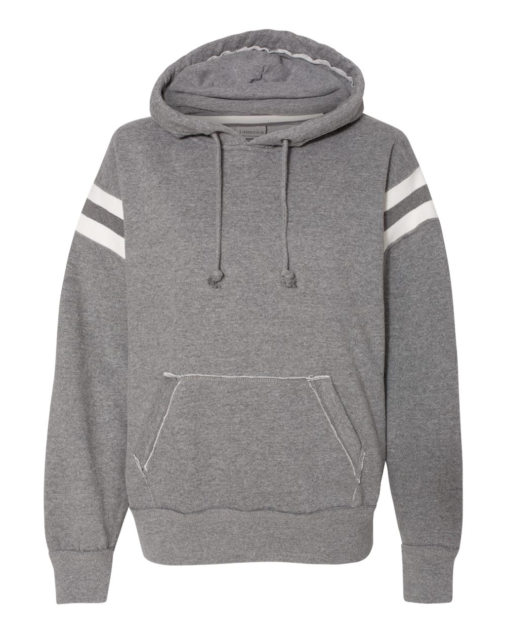 J. America Men's Vintage Athletic Hooded Sweatshirt. 8847 - Smoke Heather