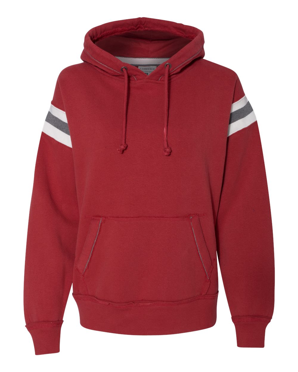 J. America Men's Vintage Athletic Hooded Sweatshirt. 8847 - Simply Red