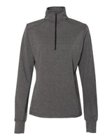 J. America Women’s Omega Stretch Quarter-Zip Pullover. 8433 - Charcoal Triblend