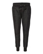 J. America Women’s Mélange Fleece Joggers. 8675 - Black