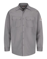 Bulwark Men's Flame Resistant Excel Work Shirt. SEW2 - Silver Grey