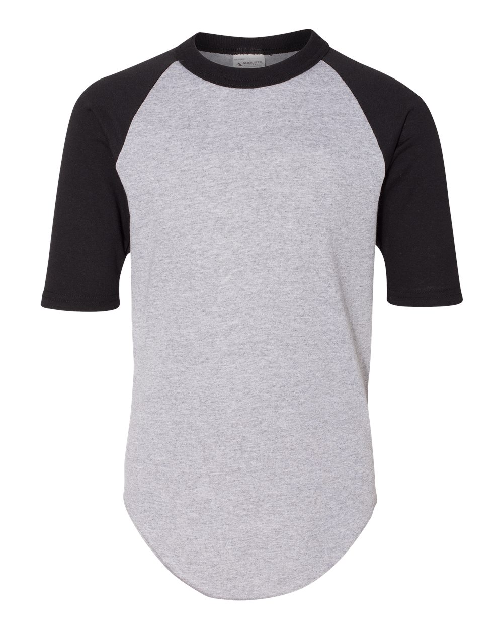 Augusta Sportswear Youth Three-Quarter Sleeve Baseball Jersey. 4421 - Athletic Heather/ Black