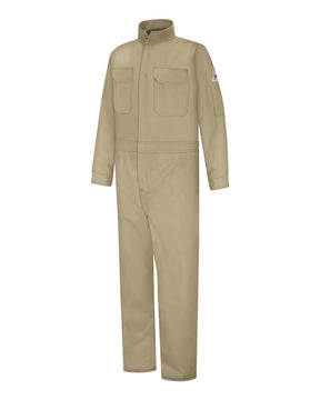 Bulwark Women's Premium Coverall with CSA Compliant Reflective Trim. CLB3 - Khaki