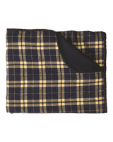 Boxercraft Flannel Blanket. FB250 - Navy/ Gold
