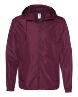Independent Trading Co. Men's Lightweight Windbreaker Full-Zip Jacket. EXP54LWZ - Maroon