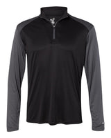 Badger Men's Ultimate SoftLock™ Sport Quarter-Zip Pullover. 4006 - Black/ Graphite