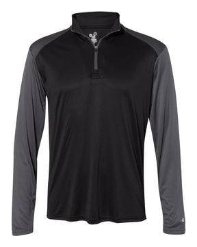 Badger Men's Ultimate SoftLock™ Sport Quarter-Zip Pullover. 4006 - Black/ Graphite