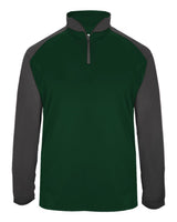Badger Men's Ultimate SoftLock™ Sport Quarter-Zip Pullover. 4006 - Forest/ Graphite