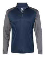 Badger Men's Ultimate SoftLock™ Sport Quarter-Zip Pullover. 4006 - Navy/ Graphite