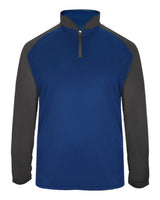 Badger Men's Ultimate SoftLock™ Sport Quarter-Zip Pullover. 4006 - Royal/ Graphite