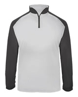 Badger Men's Ultimate SoftLock™ Sport Quarter-Zip Pullover. 4006 - White/ Graphite