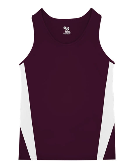 Alleson Athletic Youth Stride Singlet. 2667 - Maroon/ White