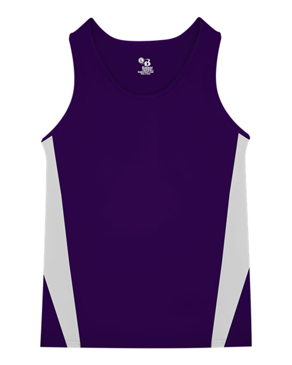 Alleson Athletic Youth Stride Singlet. 2667 - Purple/ White
