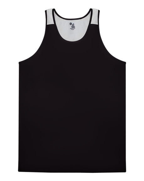 Alleson Athletic Youth Ventback Singlet. 2668 - Black/ White