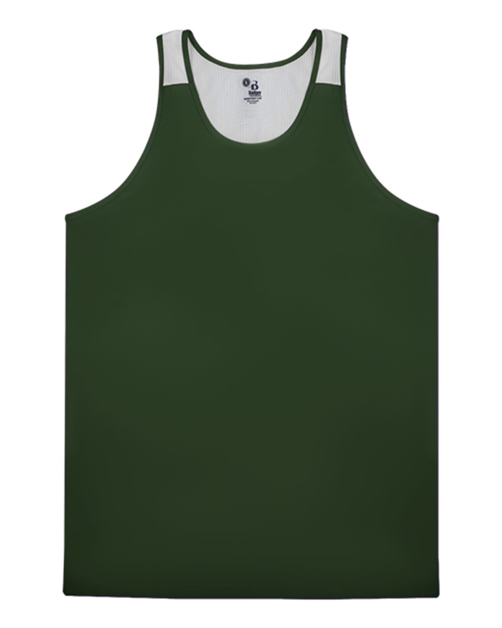 Alleson Athletic Youth Ventback Singlet. 2668 - Forest/ White