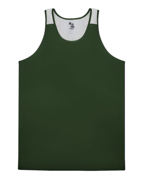 Alleson Athletic Youth Ventback Singlet. 2668 - Forest/ White