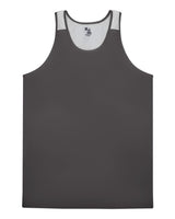 Alleson Athletic Youth Ventback Singlet. 2668 - Graphite/ White