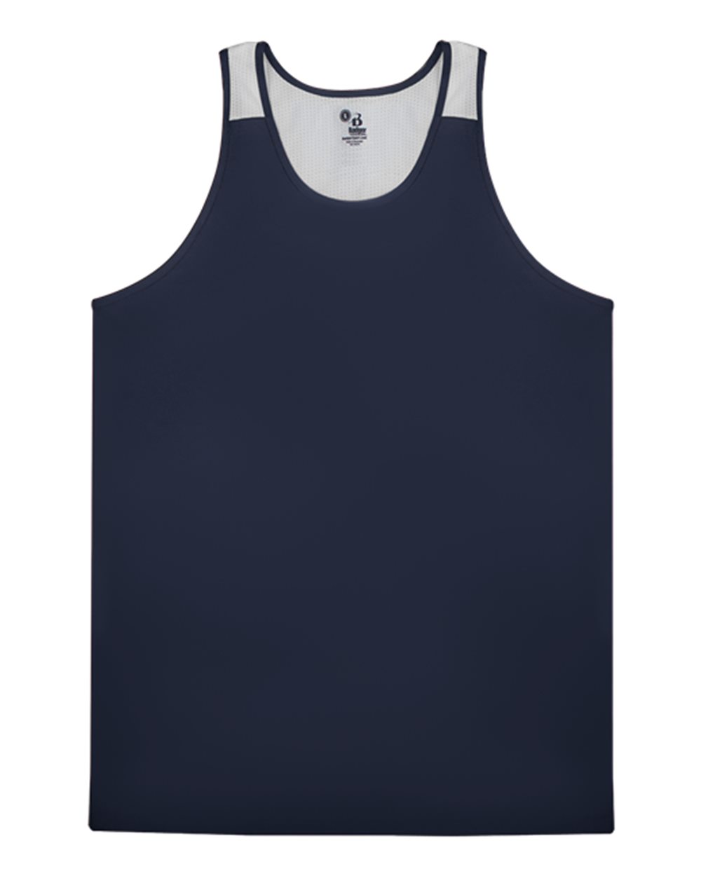 Alleson Athletic Youth Ventback Singlet. 2668 - Navy/ White