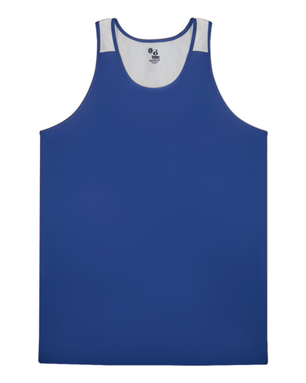 Alleson Athletic Youth Ventback Singlet. 2668 - Royal/ White