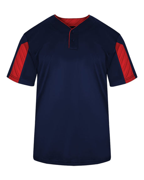 Alleson Athletic Youth Striker Placket. 2976 - Navy/ Red