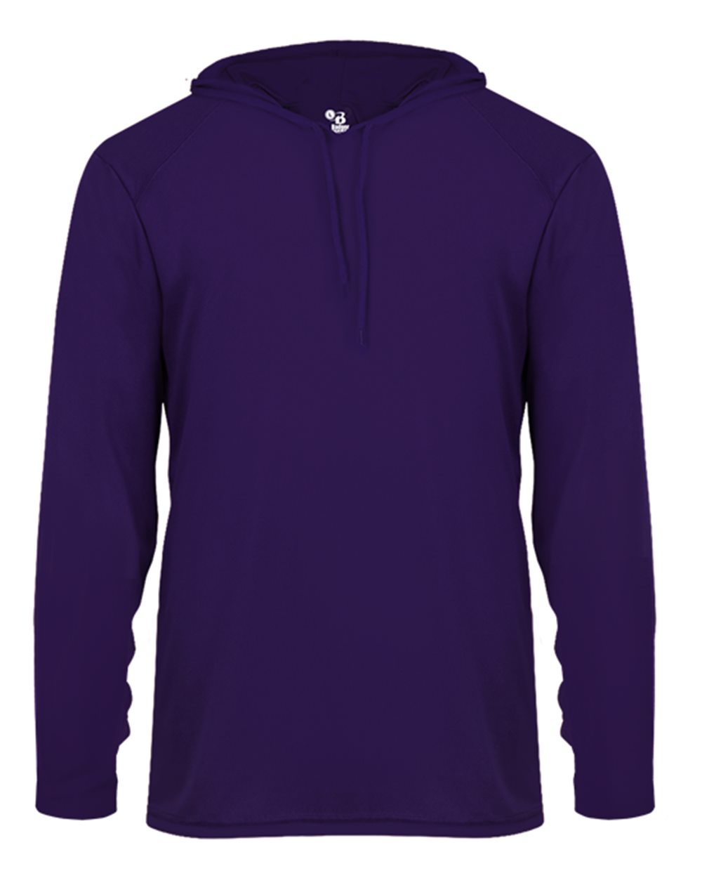 Badger Unisex B-Core Hooded Long Sleeve T-Shirt. 4105 - Purple