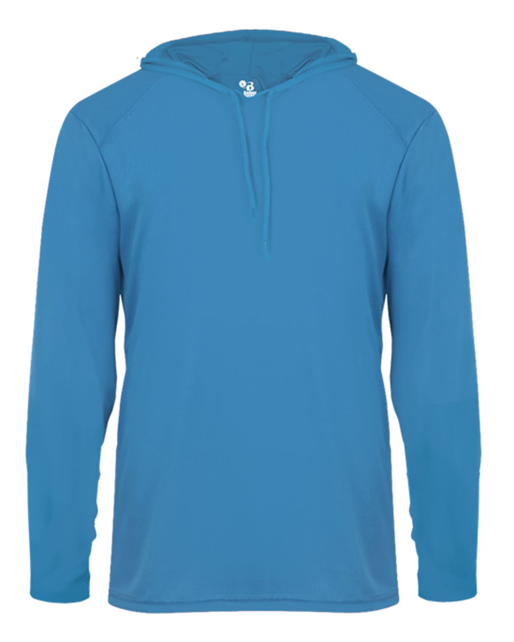 Badger Unisex B-Core Hooded Long Sleeve T-Shirt. 4105 - Electric Blue