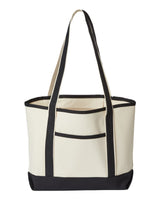 OAD Promotional Heavyweight Medium Beach Tote. OAD102 - Natural/ Black