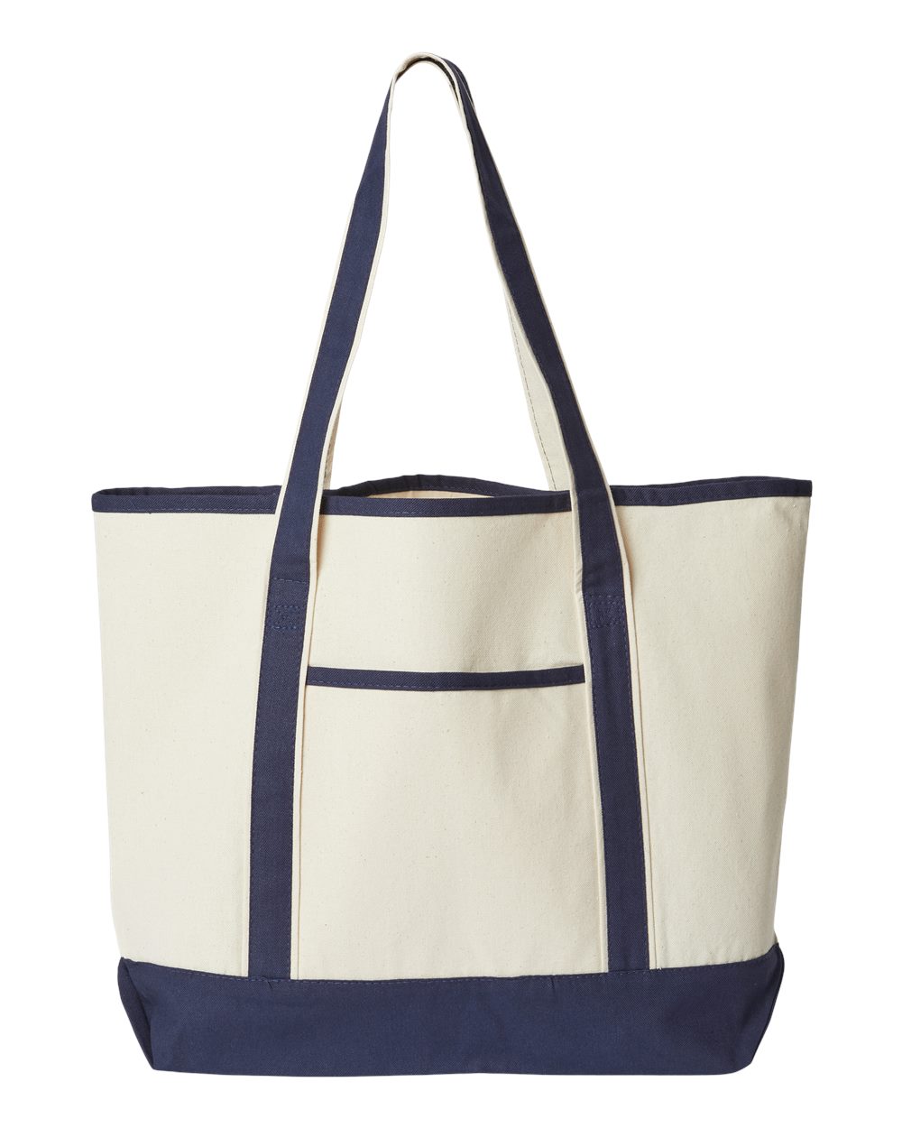 OAD Promotional Heavyweight Large Beach Tote. OAD103 - Natural/ Navy
