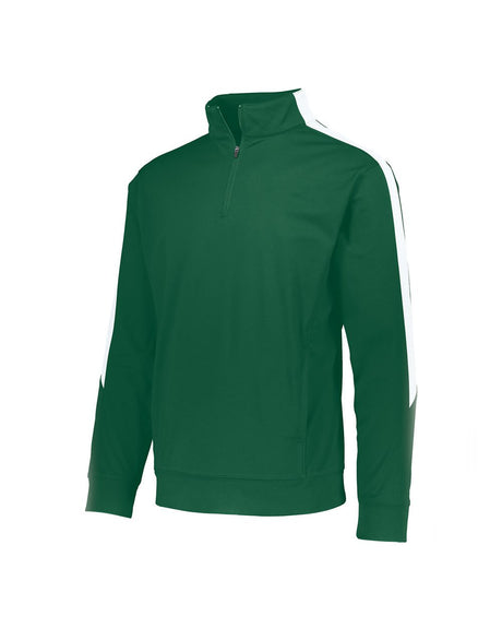 Augusta Sportswear Men's Medalitst 2.0 Quarter-Zip Pullover. 4386 - Dark Green/ White