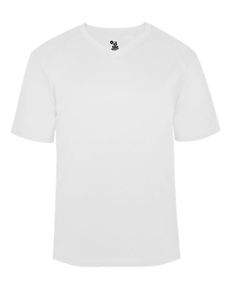Badger Men's B-Core V-Neck T-Shirt. 4124 - White