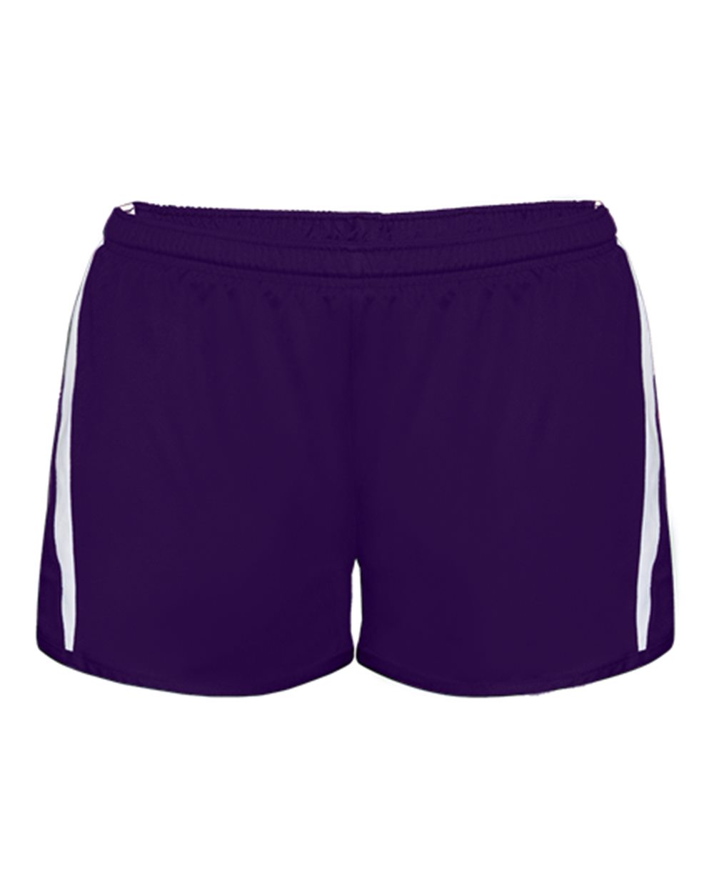 Alleson Athletic Women's Stride Shorts. 7274 - Purple/ White