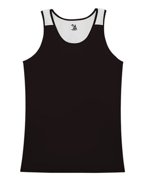 Alleson Athletic Women's Ventback Singlet. 8968 - Black/ White