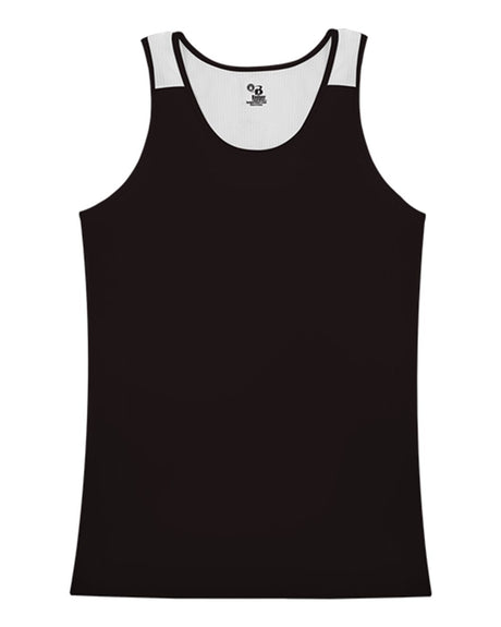 Alleson Athletic Women's Ventback Singlet. 8968 - Black/ White