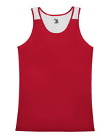 Alleson Athletic Women's Ventback Singlet. 8968 - Red/ White