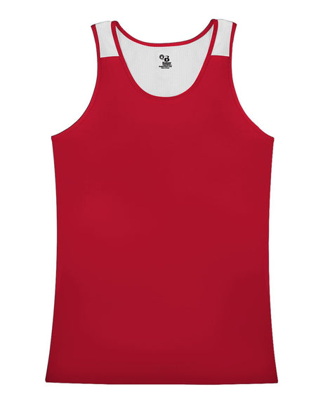 Alleson Athletic Women's Ventback Singlet. 8968 - Red/ White