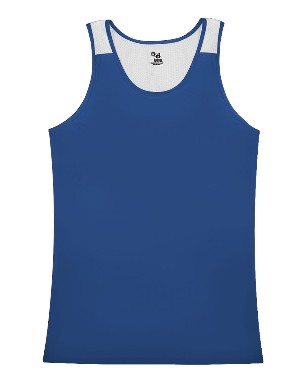 Alleson Athletic Women's Ventback Singlet. 8968 - Royal/ White