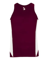 Alleson Athletic Women's Stride Singlet. 8967 - Maroon/ White