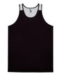 Alleson Athletic Men's Ventback Singlet Tank Top. 8668 - Black/ White