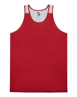 Alleson Athletic Men's Ventback Singlet Tank Top. 8668 - Red/ White