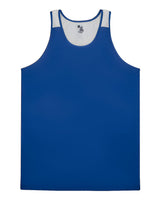 Alleson Athletic Men's Ventback Singlet Tank Top. 8668 - Royal/ White
